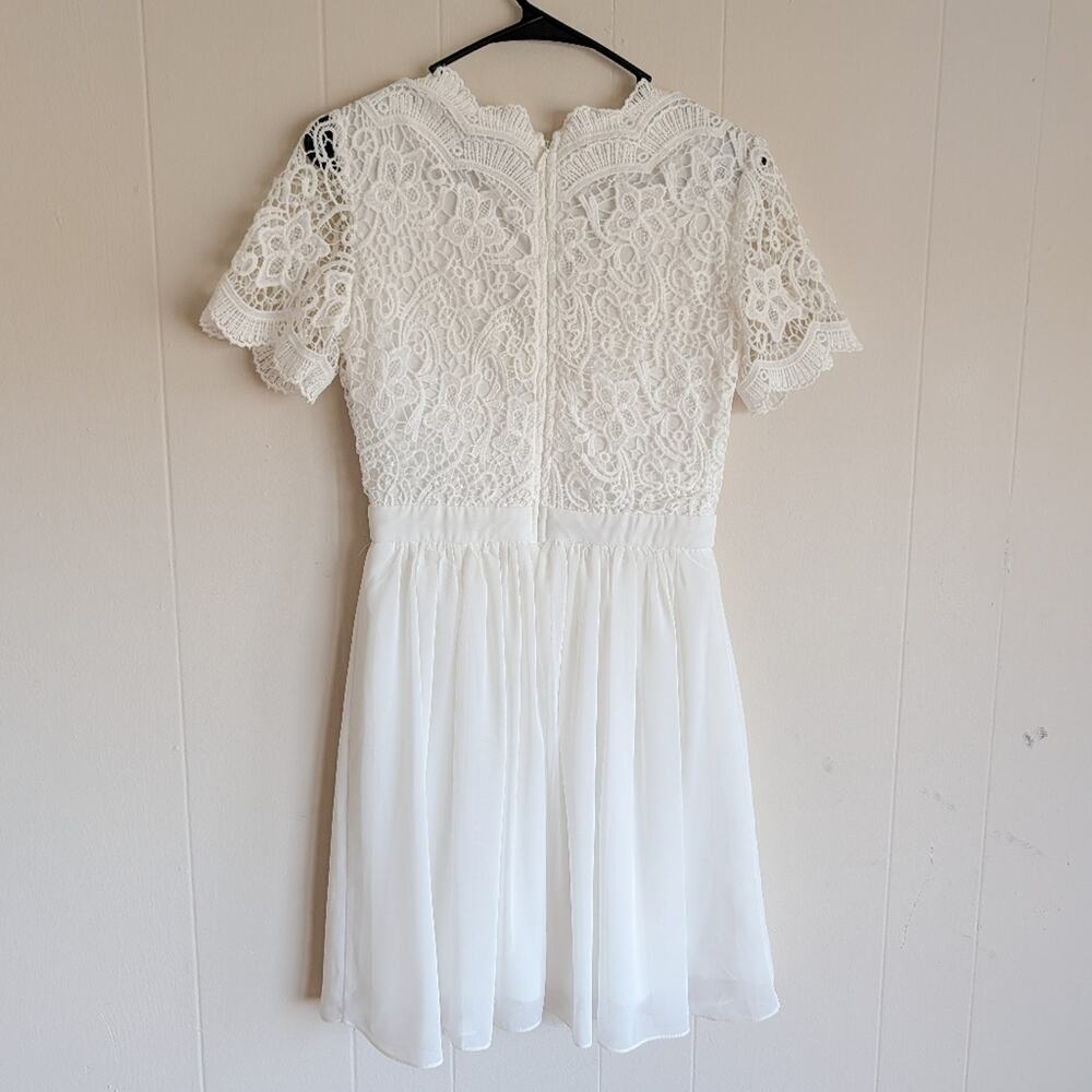 Lulus Angel in Disguise White Lace Skater Dress - Picture 3 of 4